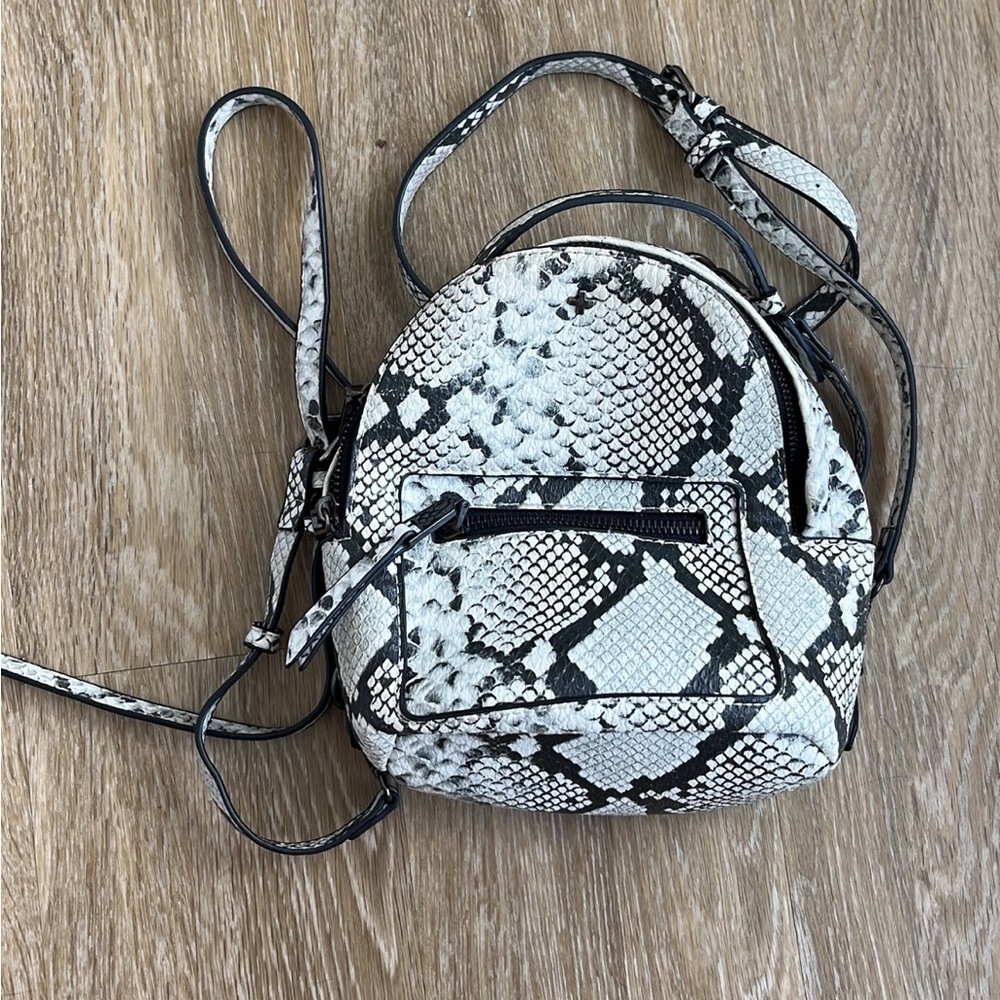 COPY - PRINCESS POLLY SNAKESKIN MINI BACKPACK